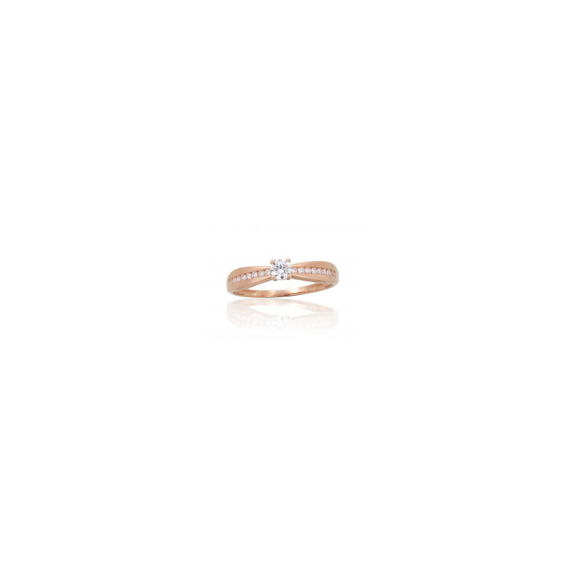 Gold ring 1101094(Au-R)_CZ, Red Gold 585°, Zirkons
