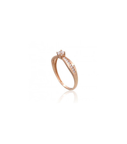 Gold ring 1101094(Au-R)_CZ, Red Gold 585°, Zirkons