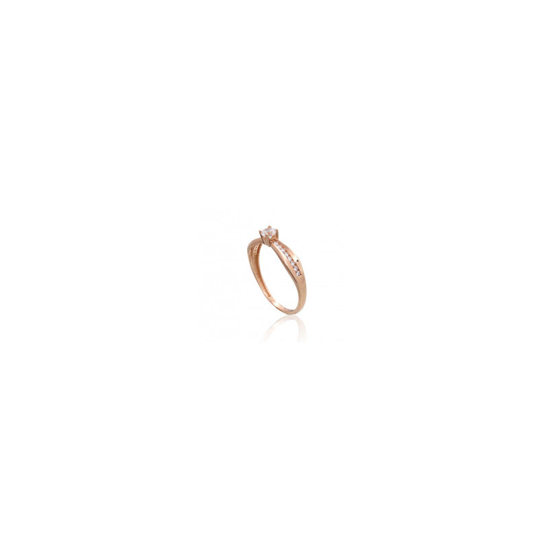 Gold ring 1101094(Au-R)_CZ, Red Gold 585°, Zirkons