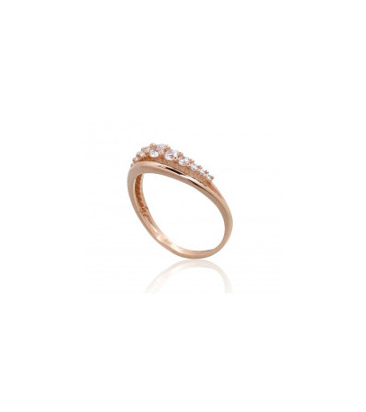 Gold ring 1101096(Au-R)_CZ, Red Gold 585°, Zirkons