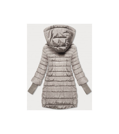 LONG JACKET WITH HOOD BLACK (PM7231) striukė