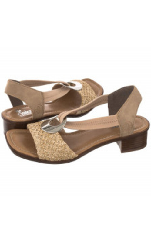 Rieker Beżowe 62664-61 Beige (RI9-a) sandal