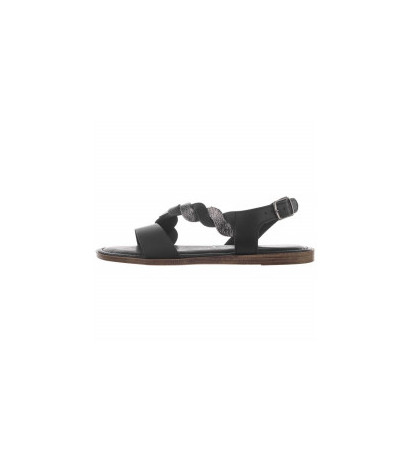 Tamaris Czarne 1-28142-24 094 Black/Pewter (TM252-b) sandal
