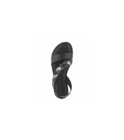 Tamaris Czarne 1-28142-24 094 Black/Pewter (TM252-b) sandal
