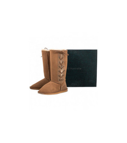 EMU Australia Platinum Hi Lace Chestnut WP11872 (EM454-a) boots