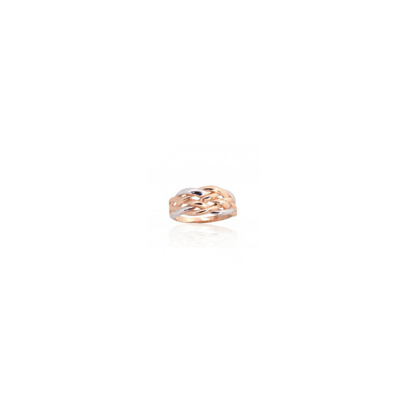 Gold ring 1101121(Au-R+PRh-W), Red Gold 585°, Rhodium (Plating)