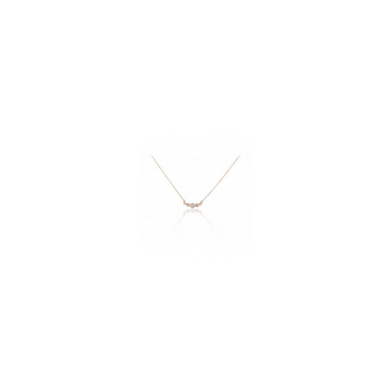 Gold necklace 1500048(Au-R)_CZ, Red Gold 585°, Zirkons