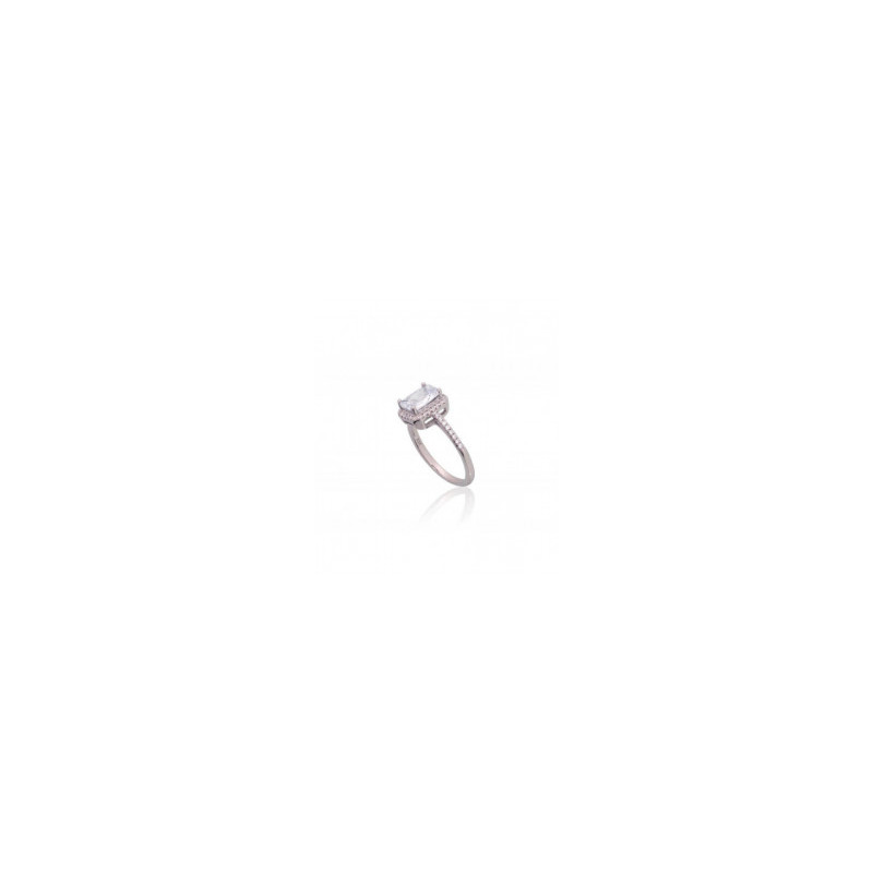 Silver ring 2101808(PRh-Gr)_CZ, Silver 925°, Rhodium (Plating), Zirkons