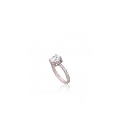 Silver ring 2101809(PRh-Gr)_CZ, Silver 925°, Rhodium (Plating), Zirkons
