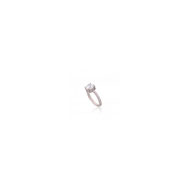 Silver ring 2101809(PRh-Gr)_CZ, Silver 925°, Rhodium (Plating), Zirkons