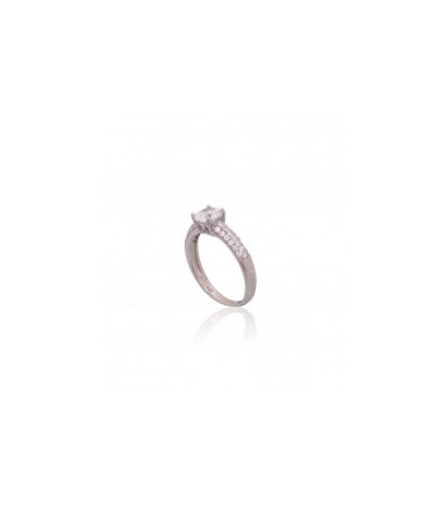 Silver ring 2101811(PRh-Gr)_CZ, Silver 925°, Rhodium (Plating), Zirkons
