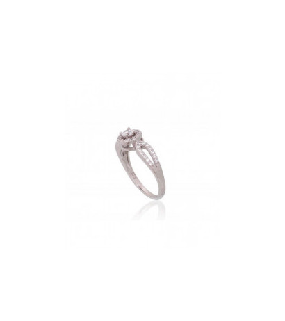 Silver ring 2101817(PRh-Gr)_CZ, Silver 925°, Rhodium (Plating), Zirkons