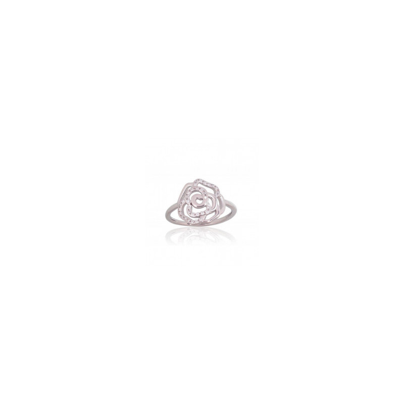Silver ring 2101823(PRh-Gr)_CZ, Silver 925°, Rhodium (Plating), Zirkons