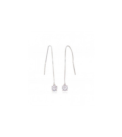 Silver earrings 2203743(PRh-Gr)_CZ, Silver 925°, Rhodium (Plating), Zirkons
