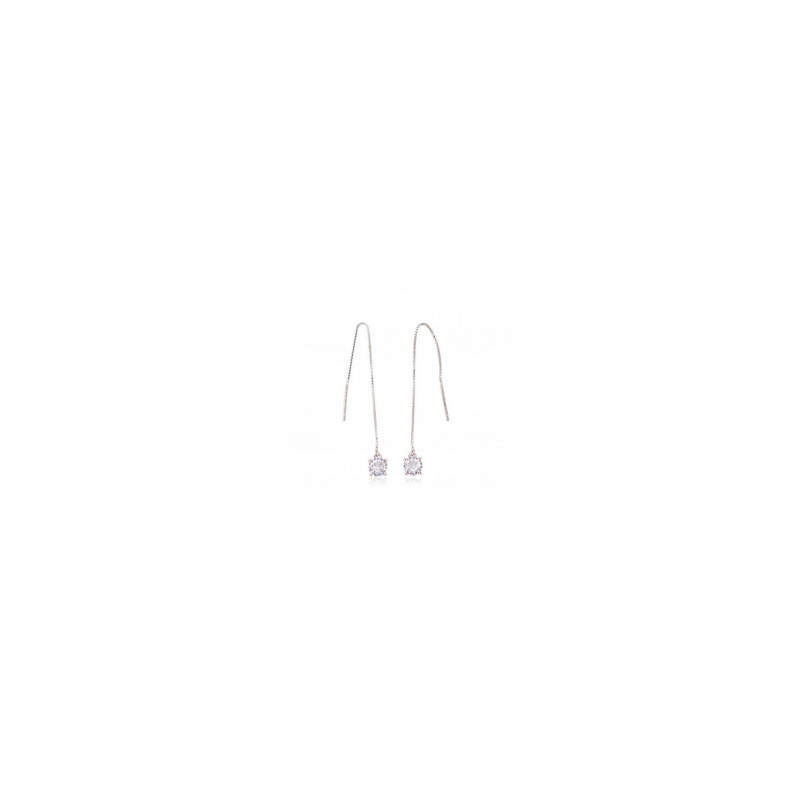 Silver earrings 2203743(PRh-Gr)_CZ, Silver 925°, Rhodium (Plating), Zirkons