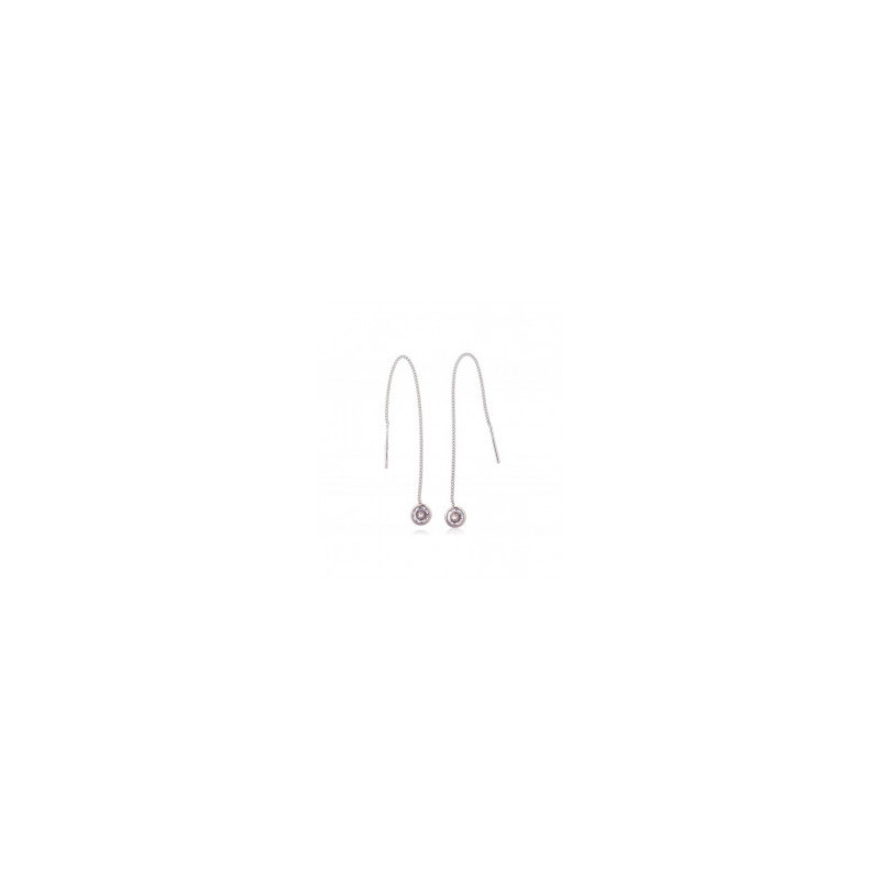 Silver earrings 2203745(PRh-Gr)_CZ, Silver 925°, Rhodium (Plating), Zirkons