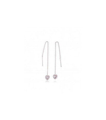 Silver earrings 2203746(PRh-Gr)_CZ, Silver 925°, Rhodium (Plating), Zirkons