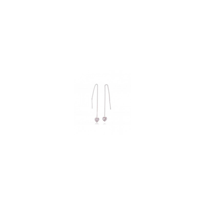 Silver earrings 2203746(PRh-Gr)_CZ, Silver 925°, Rhodium (Plating), Zirkons