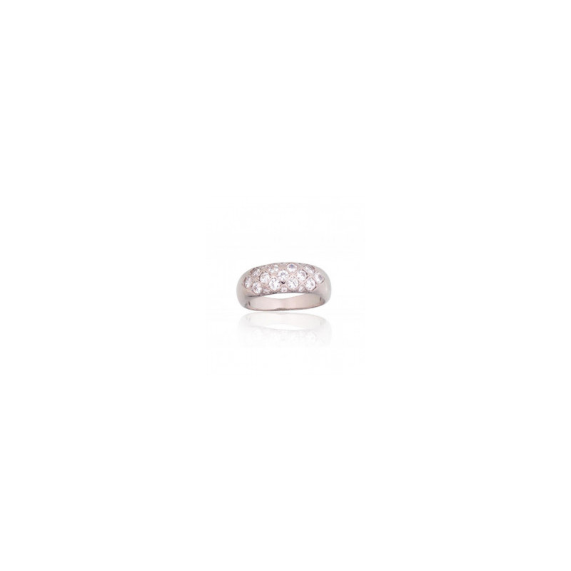 Silver ring 2101807(PRh-Gr)_CZ, Silver 925°, Rhodium (Plating), Zirkons