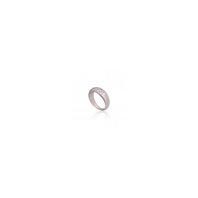 Silver ring 2101807(PRh-Gr)_CZ, Silver 925°, Rhodium (Plating), Zirkons