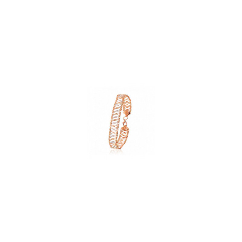 Gold bracelet 1600089(Au-R+PRh-W), Red Gold 585°, Rhodium (Plating)