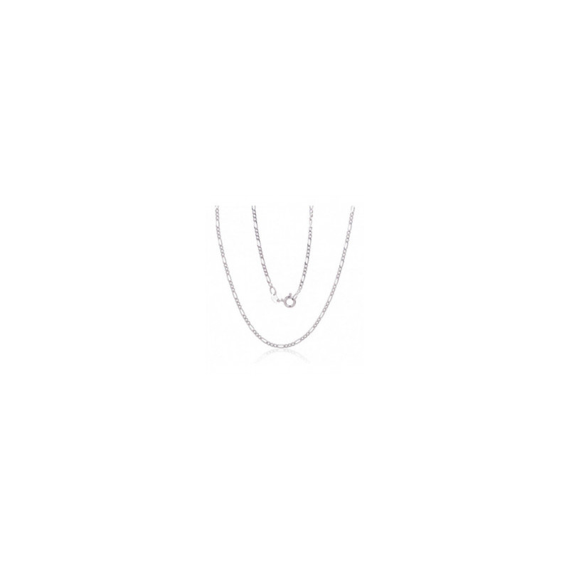 Silver chain Figaro 1,8 mm , diamond cut 2400052(PRh-Gr), Silver 925°, Rhodium (Plating)
