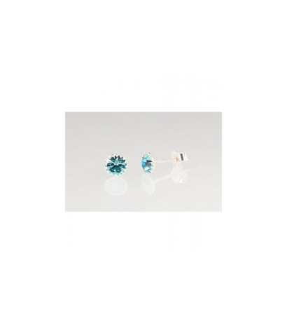 Silver stud earrings 2202665_CZ-AQ, Silver 925°, Zirkons