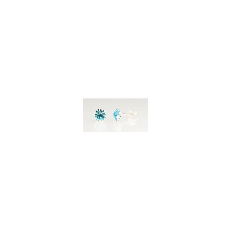 Silver stud earrings 2202666_CZ-AQ, Silver 925°, Zirkons