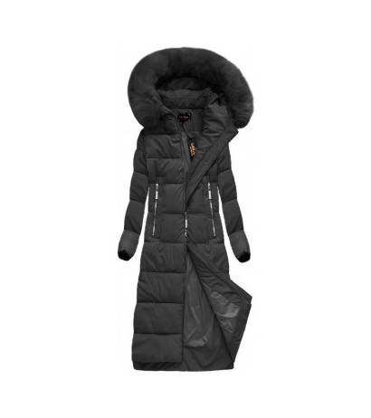 LONG WINTER HOODED JACKET BLACK (7688) jacket