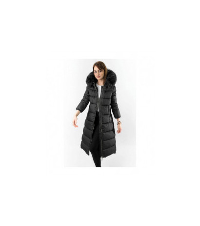 LONG WINTER HOODED JACKET BLACK (7688) jacket