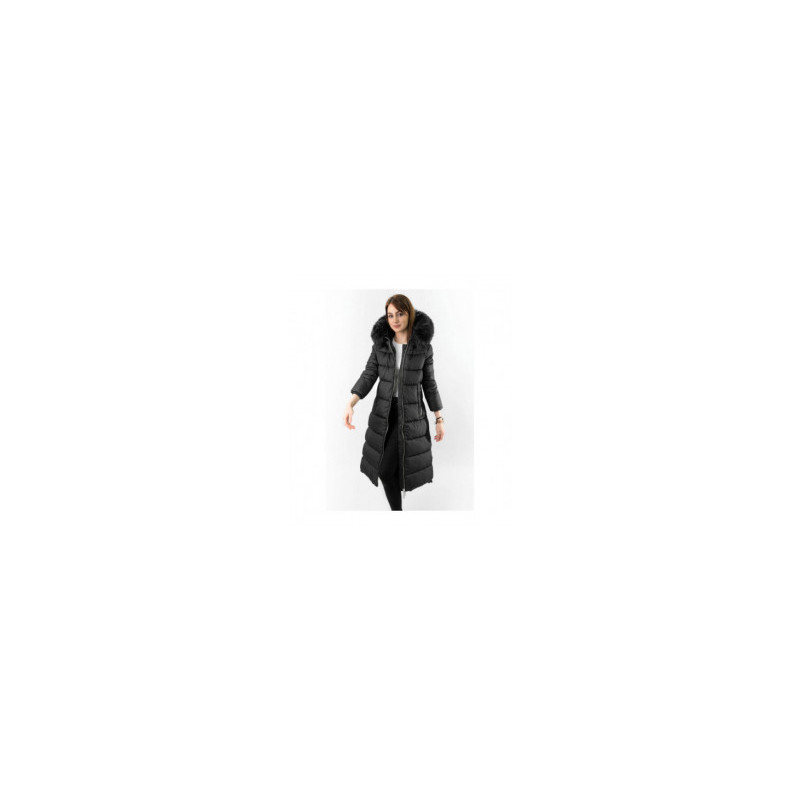 LONG WINTER HOODED JACKET BLACK (7688) jacket
