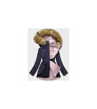 REVERSIBLE HOODED JACKET NAVY BLUE-PINK (W213BIG) jacket