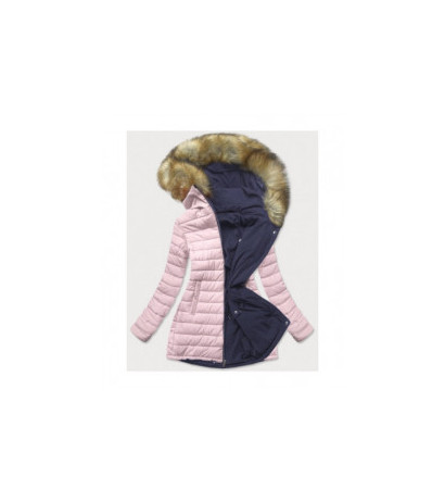 REVERSIBLE HOODED JACKET NAVY BLUE-PINK (W213BIG) jacket