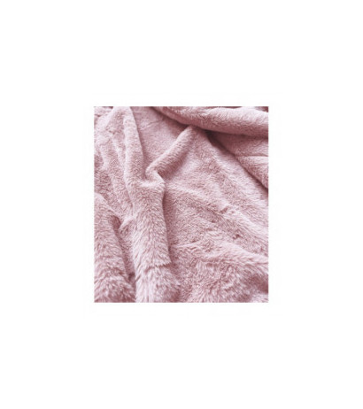 SUEDE MOTORCYCLE WITH FUR POWDER PINK (6502BIG) striukė