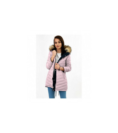 REVERSIBLE HOODED JACKET NAVY BLUE-PINK (W211) striukė