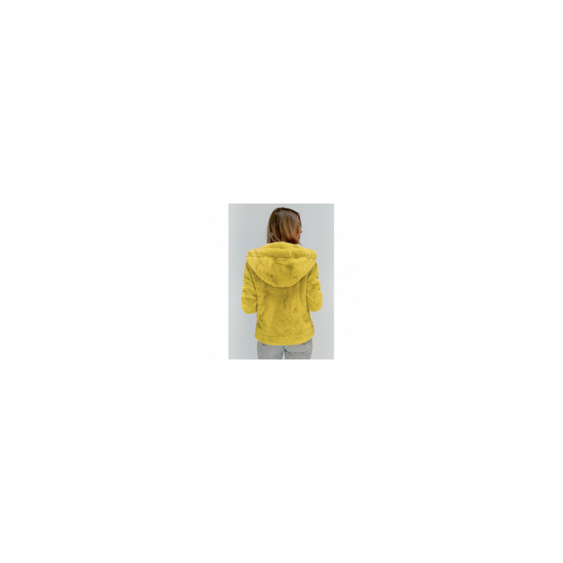 PLUSH JACKET WITH HOOD YELLOW (2019) striukė