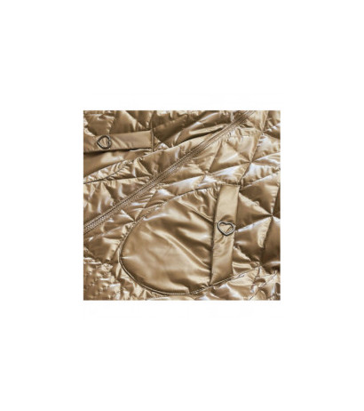 LONG QUILTED HOODED JACKET BLACK (7240) striukė