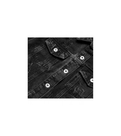 LONG JEANS JACKET WITH HOOD (C073) striukė