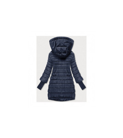 LONG JACKET WITH HOOD BLACK (PM7231) striukė