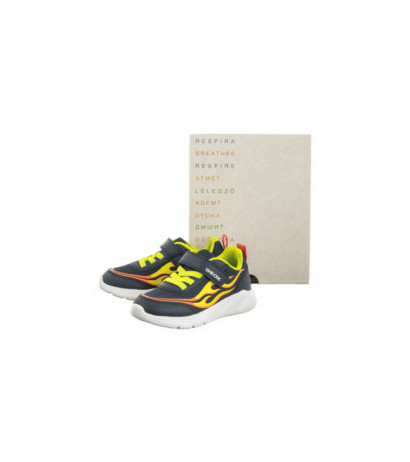 Geox J Sprintye B.B - Mesh+Geobuck Navy/Lime J45GBB 01454 C0749 (GE145-a) sports shoes