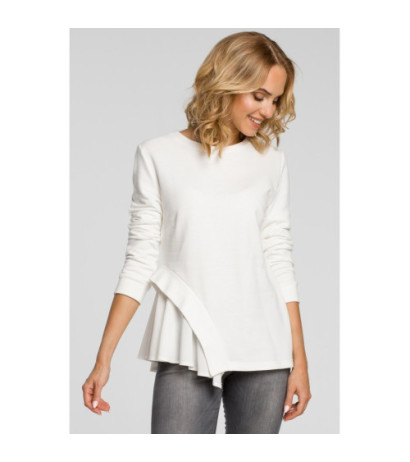 M333 Two-layer asymmetrical blouse - ecru