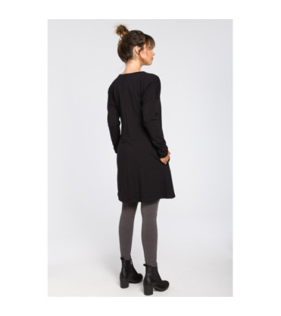 B042 Bottom Notched Tunic - Black