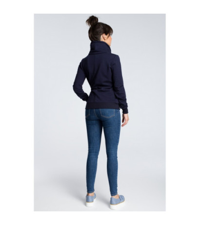 B071 Bluza z ukośnym zamkiem - granatowa