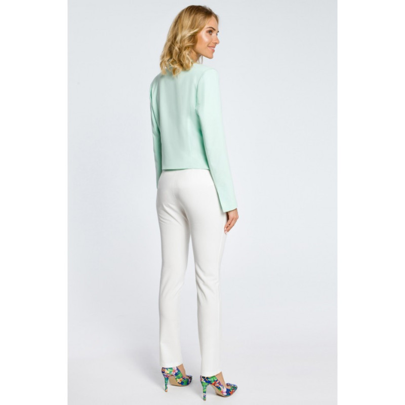 M031 Krótki żakiet marynarka damska narzutka - miętowy