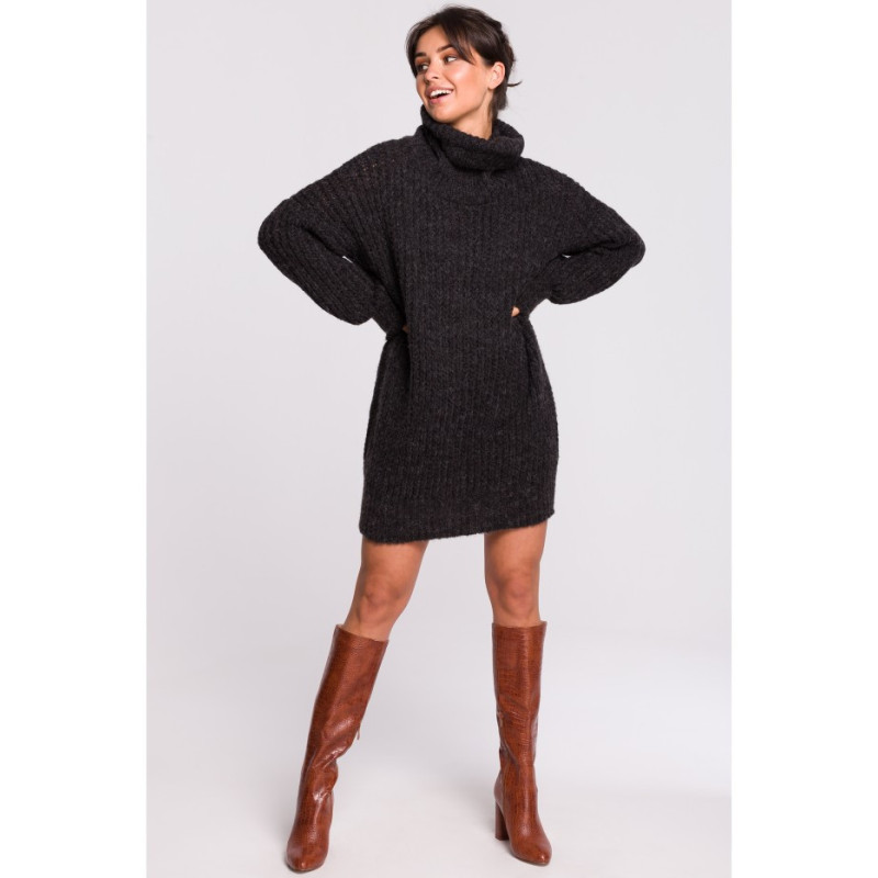 BK030 Long turtleneck sweater - anthracite