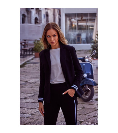 M459 Żakiet ze ściągaczem w mankietach - czarny