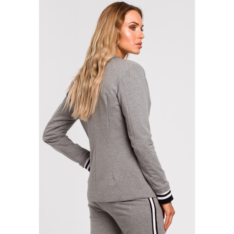 M459 Żakiet ze ściągaczem w mankietach - szary