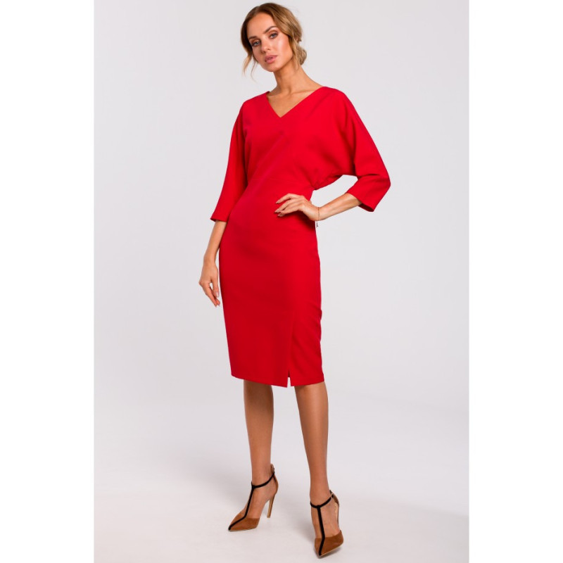 M464 Sukienka z luźną górą - czerwona