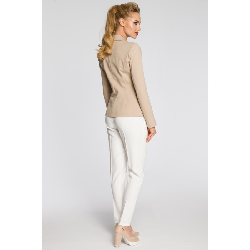 M243 Dopasowany żakiet zapinany na guzik - beżowy