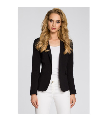 M243 Dopasowany żakiet zapinany na guzik - czarny